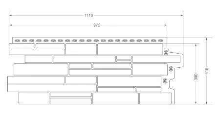 Пластиковая фасадная панель Grand Line Скала Classic   фото