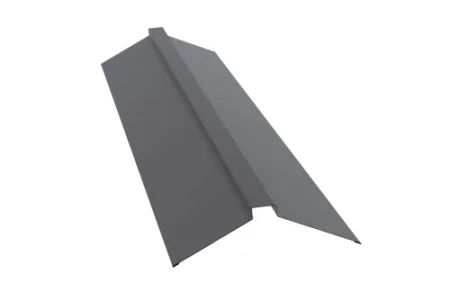 Планка конька плоского Grand Line 115x30x115 0,45 Drap цвет RAL 7004