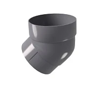 Колено трубы d-90 мм 45 гр ПВХ ГрандЛайн графит RAL 7024