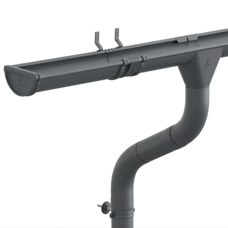 Комплект металлического водостока Аквасистем Комфорт d-150x100 мм 6 м/3 м PU Ral 7024   фото