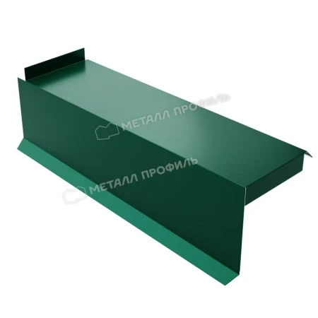 Планка сегментная торцевая левая Металл Профиль 350 мм 0,5 Norman цвет RAL 6005