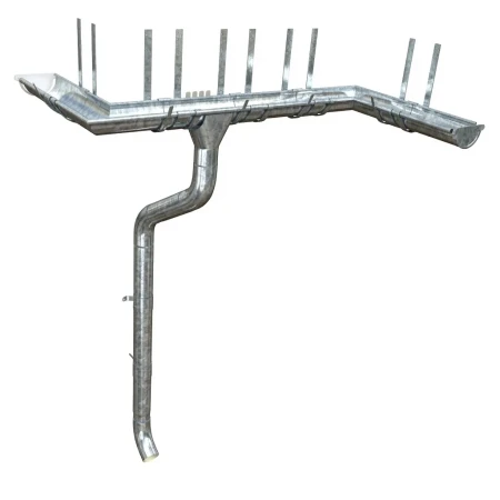 Комплект металлического водостока Grand Line GL ZN d-150x100 мм 6 м/3 м Оцинкованный   фото