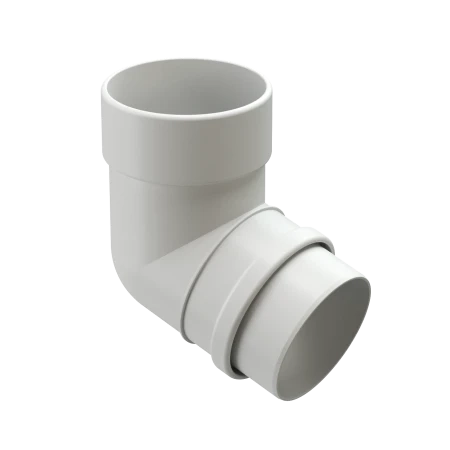 Колено трубы d-100 мм 72 гр ПВХ Döcke Lux пломбир RAL 9003 Колено трубы d-100 мм 72 гр ПВХ Döcke Lux пломбир RAL 9003