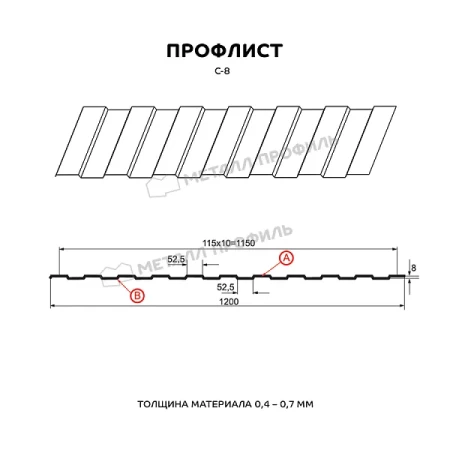 С-8 Полиэстер 0,7 Ral 3011 С-8 Полиэстер 0,7 Ral 3011