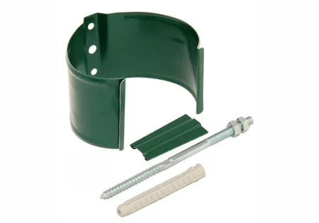 Кронштейн трубы ПВХ d-90 мм на кирпич металлический Grand Line зеленый RAL 6005