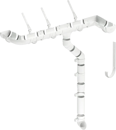 Желоб полукруглый ПВХ d-120 мм 3 м Döcke Standard белый RAL 9003