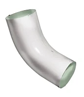 Колено трубы d-100 мм 60 гр. Grand Line PE Полиэстер двухсторонний 0,6 RAL 9003