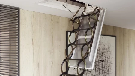 Чердачная люк-лестница Oman Ножничная противопожарная Nozycowe PP   фото