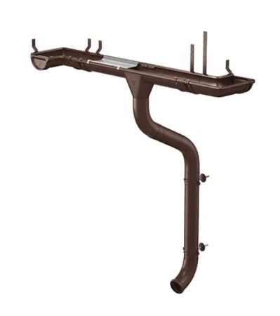 Труба круглая водосточная d-90 мм 1 м Aquasystem Comfort Полиэстер 0,55 RAL 8017