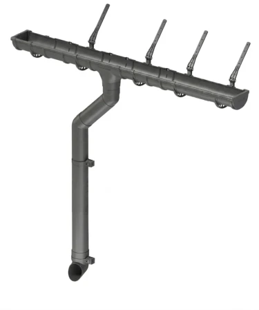 Комплект пластикового водостока d-120x80 мм Döcke Standard серый RAL 7024   фото