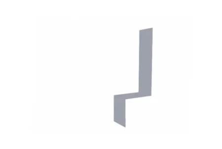 Планка примыкание боковое фальц Grand Line 0,5 Satin цвет RAL 9006