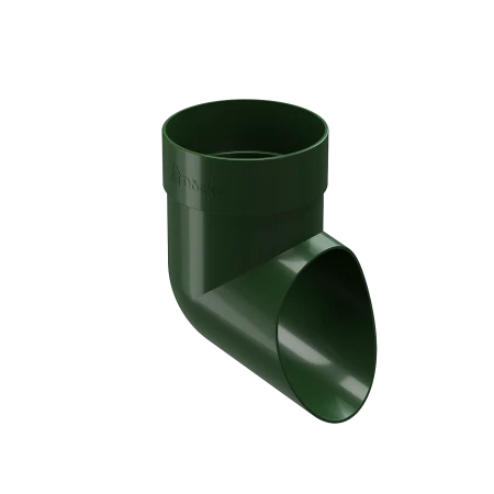 Колено стока (наконечник) d-80 мм ПВХ Döcke Standard зеленое RAL 6005