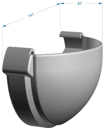 Заглушка желоба ПВХ Döcke Lux   фото