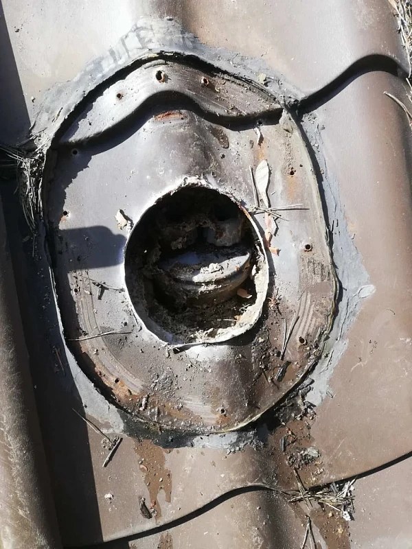 Кровельная проходка до установки окна Fakro PTP-U3 ПВХ 78x140, вид сверху