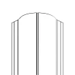 Металлический штакетник Металл Профиль Круглый Ellipse Ecosteel 0,5 фигурный