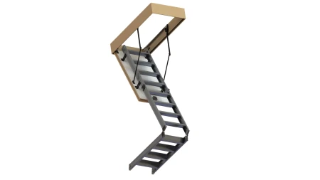 Чердачная люк-лестница Oman Алюминиевая складная 3-х секционная Alu Profi Lite   фото