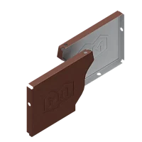 Заглушка желоба левая 120x86 мм Металл Профиль FORAMINA FREEZE QUADRO Valori двухстороннее 0,6 Brown