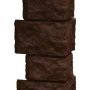 Угол пластиковой фасадной панели Grand Line Дикий камень Classic (шоколадный)