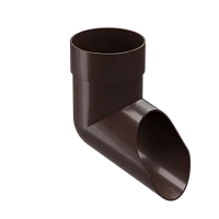 Колено стока (наконечник) d-85 мм ПВХ Döcke Premium шоколад RAL 8019