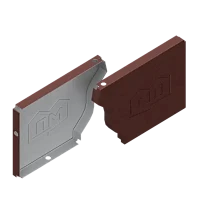 Заглушка желоба правая 120x86 мм Металл Профиль FORAMINA FREEZE QUADRO Valori двухстороннее 0,6 DarkBrown