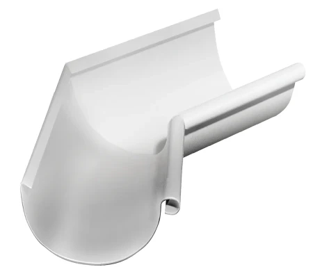 Угол желоба внутренний d-125 мм 135 гр Grand Line Полиуретан 0,6 RAL 9003