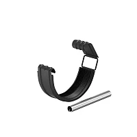 Соединитель желоба в комплекте d-150 мм Аквасистем Премиум PU Matt 0,6 RAL 9005