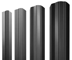 Штакетник Grand Line М-образный Rooftop Matte (Стальной бархат) 0,5 фигурный