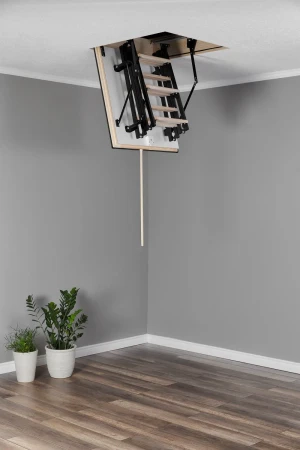 Чердачная люк-лестница Oman Складная комбинированная 4-х секционная противопожарная Stallux EI45   фото