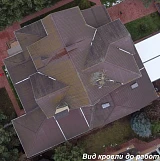 Старая черепичная кровля до замены на кликфальц, вид сверху