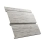 Металлический софит Grand Line Квадро Брус Print Elite 0,45 с полной перфорацией Snow Wood