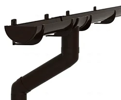 Комплект пластикового водостока d-120/90 мм ГрандЛайн Классика коричневый RR 32