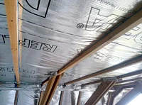 Пароизоляция кровли под мягкую черепицу Tegola, вид снизу