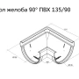 Угол желоба универсальный d-135 мм 90° ПВХ Grand Line Дизайн   фото