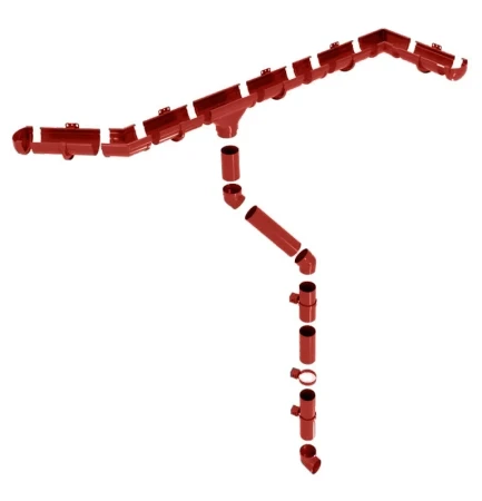 Кронштейн желоба ПВХ d-135 мм металлический Grand Line Дизайн бордо RAL 3005