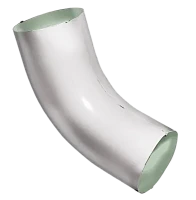 Колено трубы d-90 мм 60 гр. Grand Line PE Полиэстер двухсторонний 0,6 RAL 9003