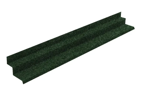 Планка примыкания верхнего для композитной черепицы Luxard (к верт.стене), цвет Малахит