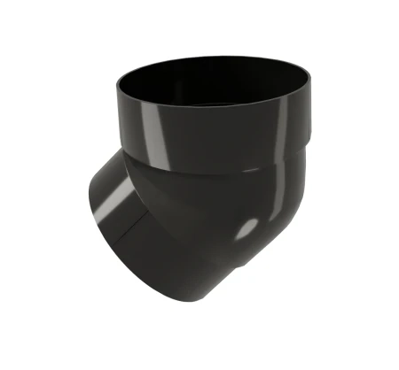 Колено трубы d-90 мм 45 гр ПВХ Grand Line черное RAL 9005