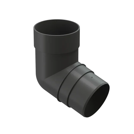 Колено трубы d-85 мм 72 гр ПВХ Döcke Premium графит RAL 7024