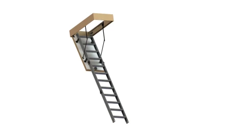 Чердачная люк-лестница Oman Алюминиевая складная 3-х секционная Alu Profi Lite   фото