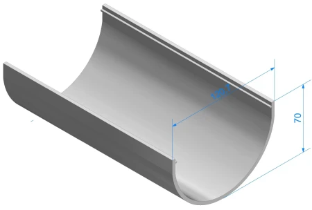 Желоб полукруглый ПВХ d-120 мм 2 м Döcke Standard   фото