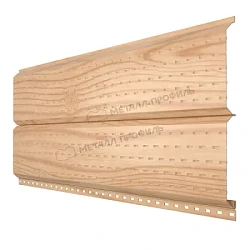 Металлический софит Металл Профиль Металлический софит  Lбрус-XL Ecosteel T 0,5 с полной перфорацией под дерево