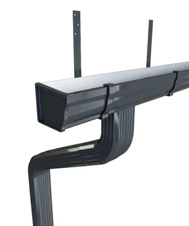 Комплект металлического водостока ГрандЛайн Vortex 127x78 мм Полиэстер RAL 7024   фото