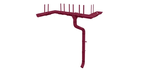 Крюк желоба длинный из стальной полосы d-125 мм Grand Line Полиуретан 4,0 RAL 3005