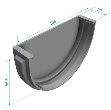 Заглушка желоба d-120 мм ПВХ Döcke Premium   фото
