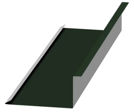 Планка примыкания нижняя Металл Профиль 250x122x2000 Viking E 0,5 цвет RAL 6007