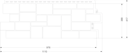 Пластиковая фасадная панель Grand Line Дикий камень Classic   фото