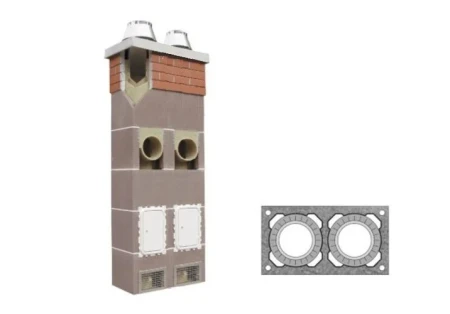 Готовый комплект двухходового дымохода Schiedel Uni 5 пм, Ø-160/160 мм без вентканала