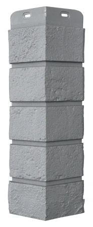 Угол пластиковой фасадной панели Grand Line Состаренный кирпич Classic (серый)