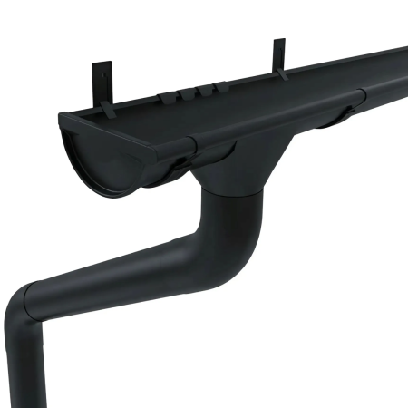 Комплект металлического водостока ГрандЛайн GL PE Matt d-125x90 мм Полиэстер Matt RAL 9005   фото