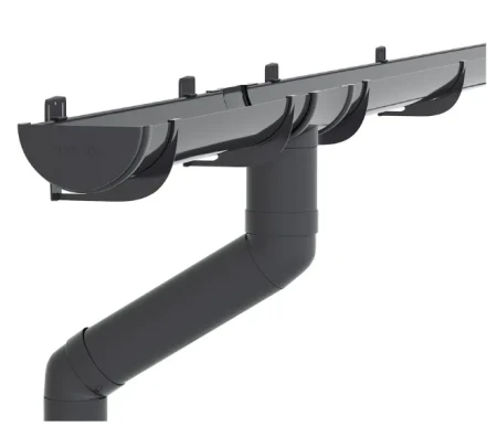 Комплект пластикового водостока d-120/90 мм ГрандЛайн Классика графит RAL 7024   фото